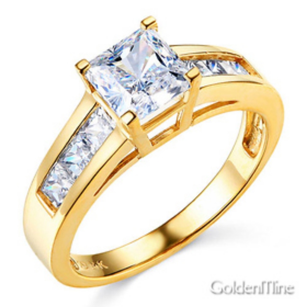 14K White Gold Engagement Ring 2pc Set - Picture 3 of 7